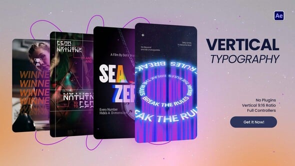 Videohive Vertical Typography