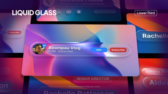 Videohive Liquid Glass Lower Third 61082474