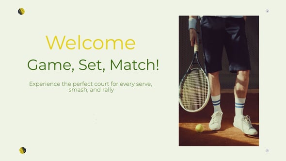 Videohive Tennis Slideshow