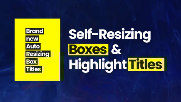 Videohive Self-Resizing Box & Highlight Titles