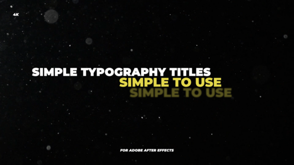 Videohive Simple Typography Titles