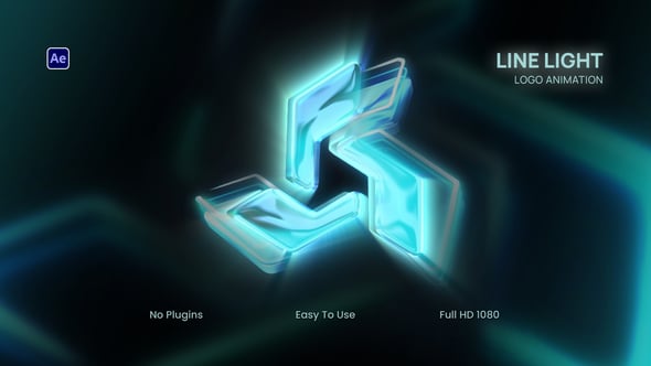 Videohive Line Light Logo Animation