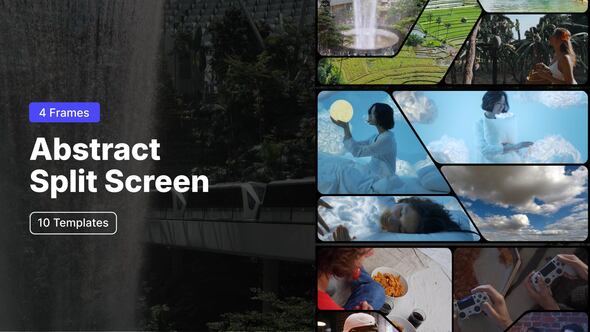 Videohive Abstract Split Screen – 4 Frames