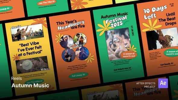 Videohive Reels – Autumn Music After Effects Project Files