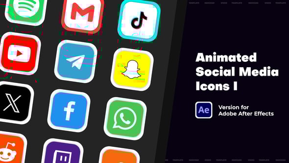 Videohive Animated Social Media Icons I
