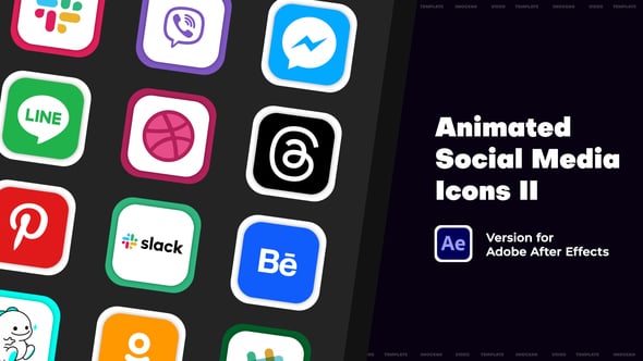 Videohive Animated Social Media Icons II