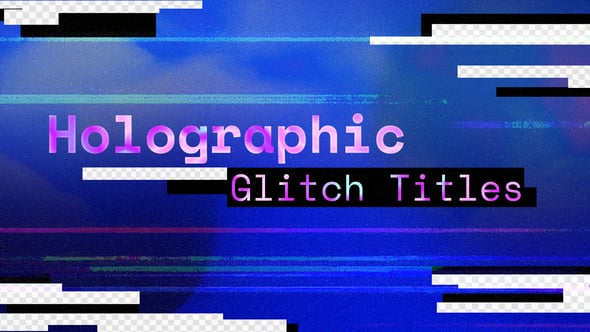 Videohive Holographic Glitch Titles