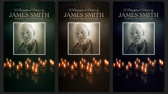 Videohive Funeral Biography | Vertical Stories Opener for Social Media
