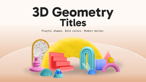 Videohive 3D Geometry Titles