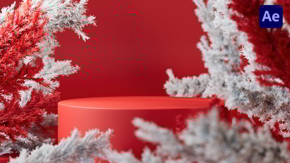 Videohive Christmas Product Podium | After Effects Template
