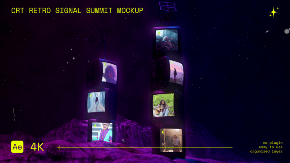 Videohive CRT Retro Signal Summit Mockup