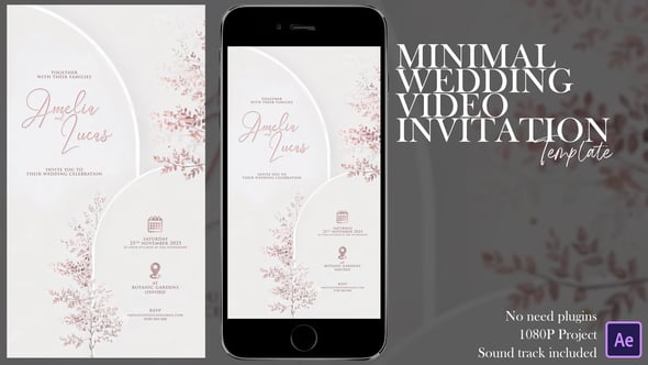 Videohive Minimal Wedding Video Invitation