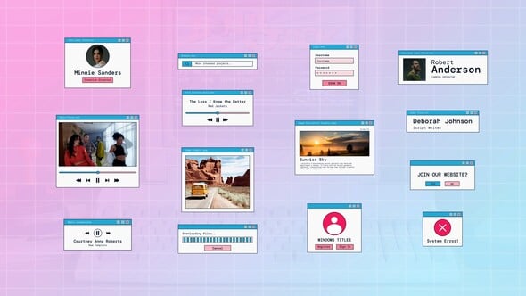 Videohive Retro Windows Titles