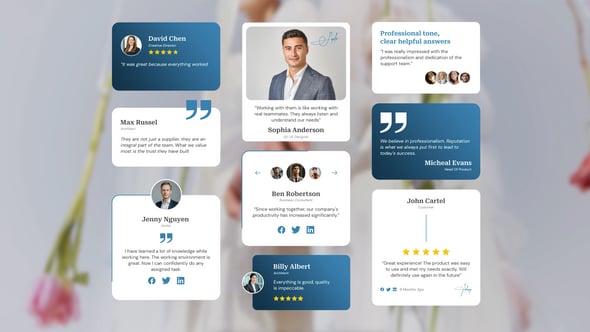 Videohive Testimonials, Reviews & Quotes – After Effects Template 60732410