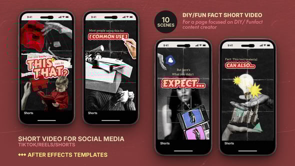 Videohive Funfact & Did You Know – Vertical Video Template for TikTok, Reels & Shorts