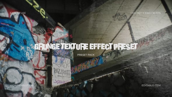 Videohive Grunge Texture Effect Preset Overlay #02