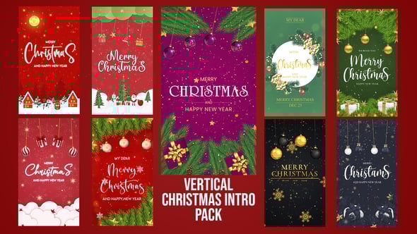 Videohive Vertical Christmas Intro Pack