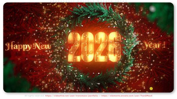 Videohive Sparktrail Holiday Wreath Intro