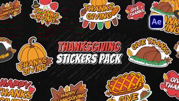Videohive Thanksgiving Stickers Pack