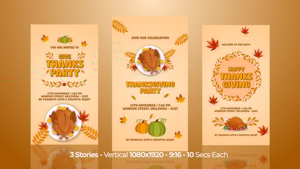 Videohive Thanksgiving Instagram Stories 60788847
