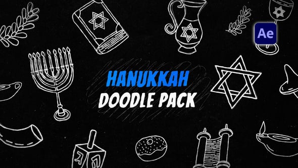Videohive Hanukkah Doodles Pack