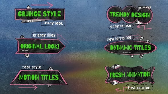 Videohive Dynamic Grunge Lower Thirds