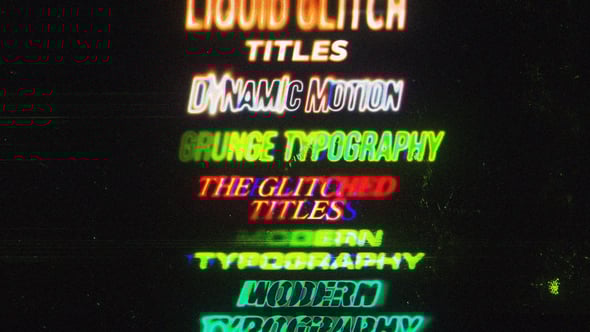 Videohive The Glitch Titles
