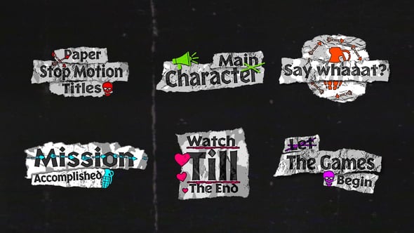 Videohive Paper Stop Motion Titles