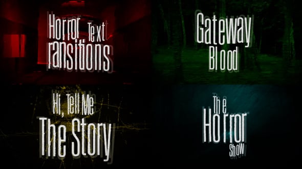 Videohive Horror Text Transitions