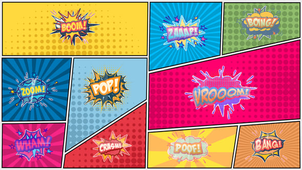 Videohive Unfold Comic Bubble Text