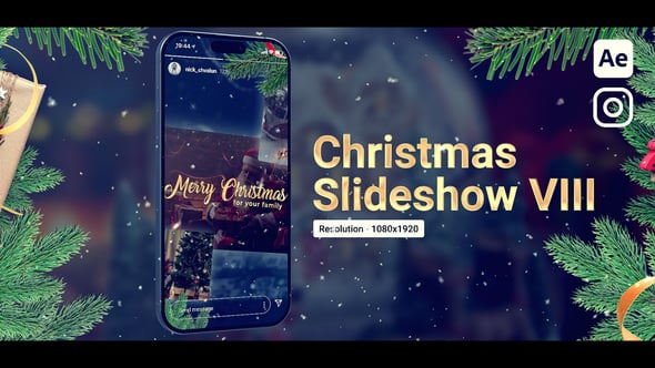 Videohive Vertical Christmas Slideshow 61062087