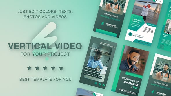 Videohive Vertical Promo Teal Green