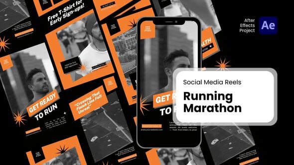 Videohive Social Media Reels – Running Marathon After Effects Project Files