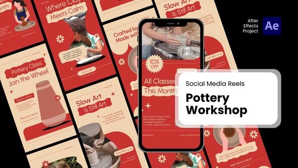 Videohive Social Media Reels – Pottery Workshop After Effects Project Files