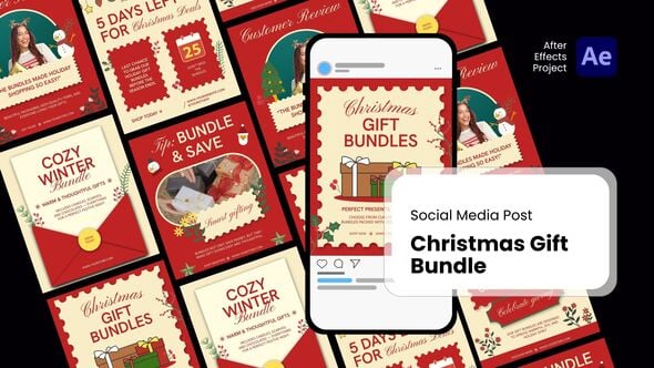 Videohive Social Media Reels – Post Christmas Gift Bundle After Effects Project Files