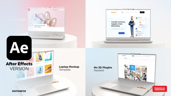 Videohive Website Presentation | White Laptop Mockup