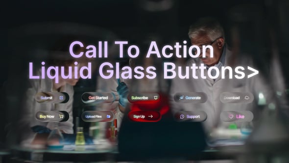 Videohive Call To Action Liquid Glass Buttons