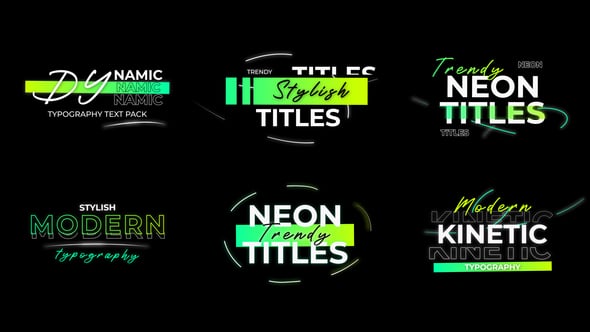 Videohive Neon Gradient Kinetic Titles