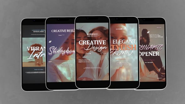 Videohive Vertical Stylish Kinetic Typography Slides