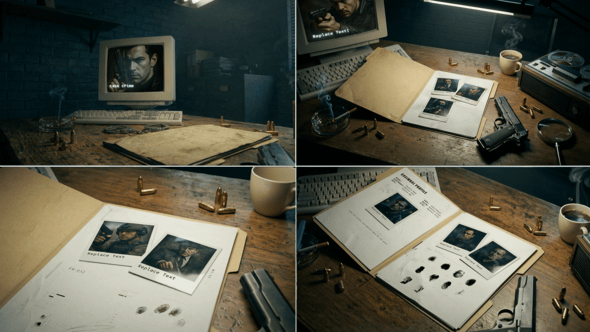 Videohive Detective Crime Desk