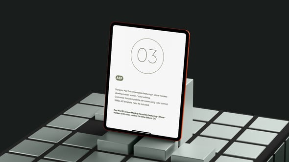 Videohive Pad Pro Sliding Cubes Screen Mockup Template