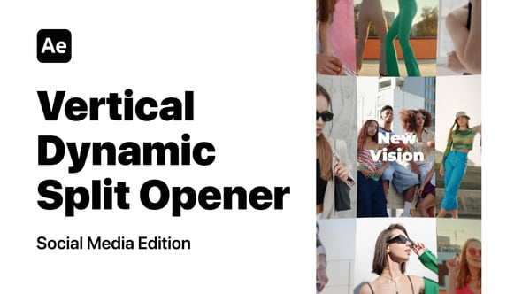 Videohive Vertical Dynamic Split Opener