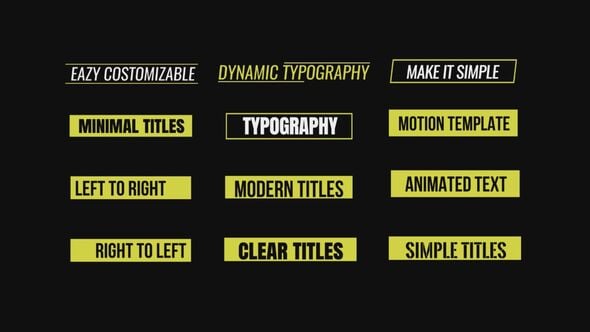 Videohive Single text Titles