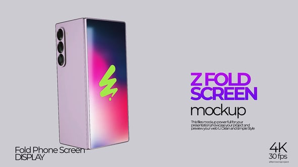 Videohive Z Fold Phone Mockup