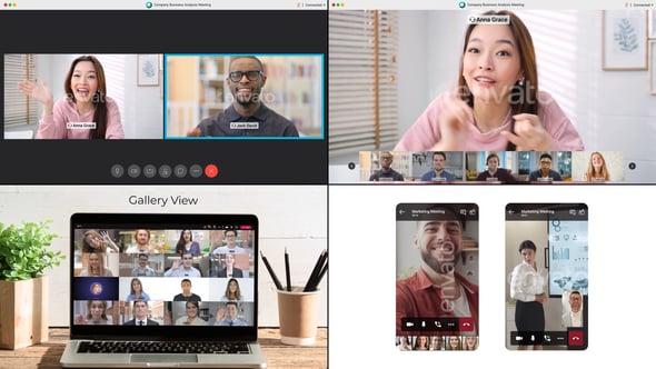 Videohive Video Conference Creator Pack – Teams, Webex