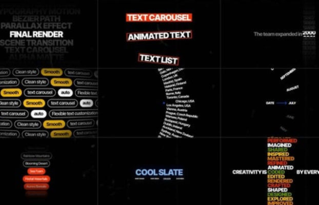 Videohive Text Carousel | AE