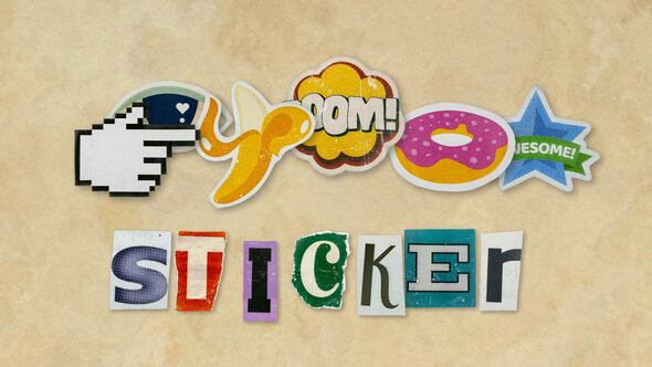 Videohive Ransom Letters – Stickers 03