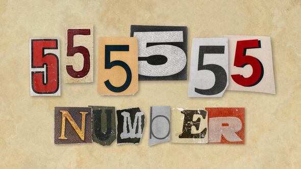Videohive Ransom Letters – 5 Number