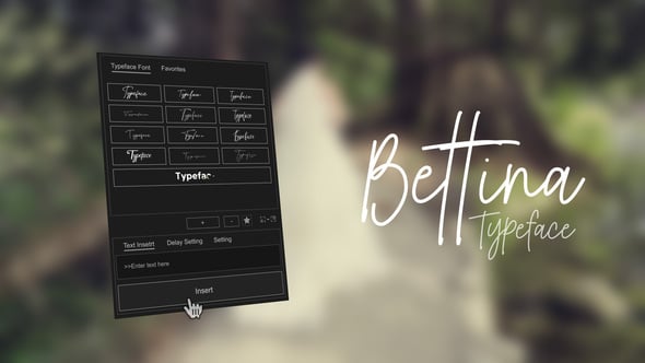 Videohive Animated Typeface – Bettina Signature