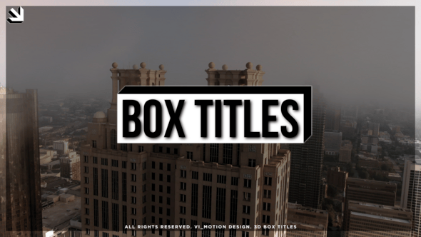 Videohive 3D Box Titles
